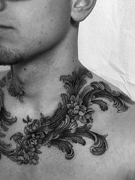 15 tatouages massifs de la clavicule pour les hommes et leur signification