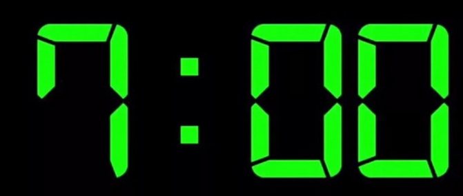 7 00 à l'horloge