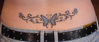 Papillon - beau tatouage pour les filles