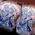 Tatouage sur le dos d'un condamné