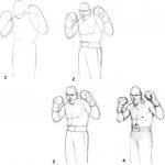 Gants de boxe, dessins au crayon pour enfants noir et blanc, couleur