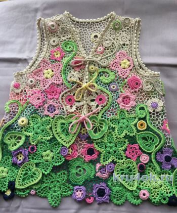 Boléro au crochet pour une fille (dentelle irlandaise)