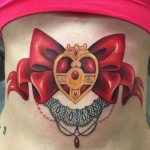 Gros nœud rouge avec collier