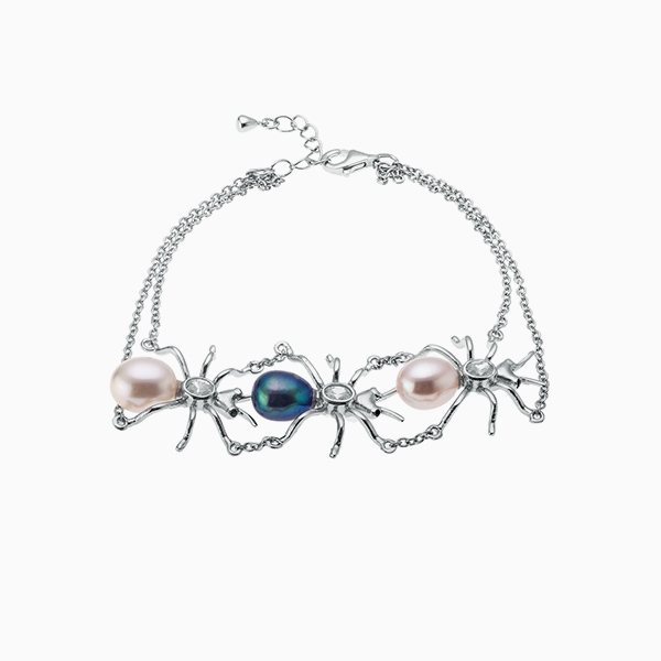 Bracelet SL avec perles et zircons cubiques