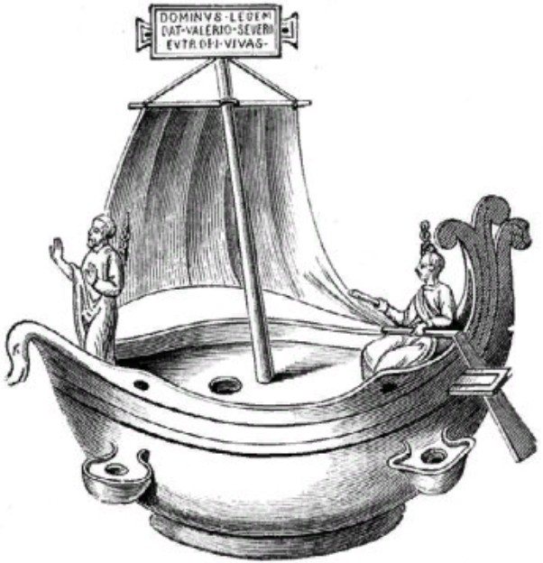 Lampe en bronze paléochrétienne