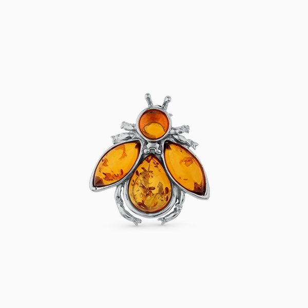Broche Darvin avec ambre