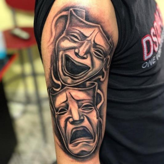 Image de masque noir et blanc