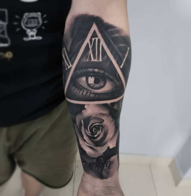 Le tatouage d'un œil dans un triangle signifie