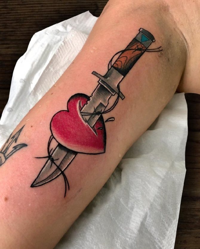 que signifie le tatouage du couteau