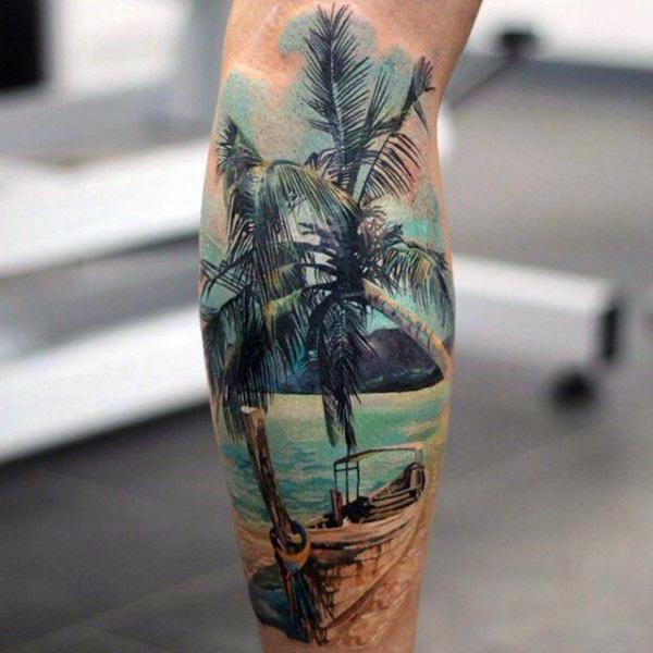 Que signifie le tatouage de la paume de la main sur la jambe