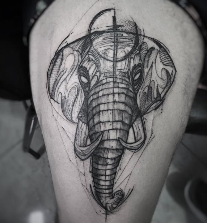 ce que signifie le tatouage d'un éléphant