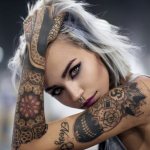 fille avec un tatouage