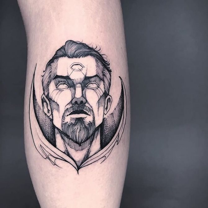 Dr Strange avec un troisième œil.