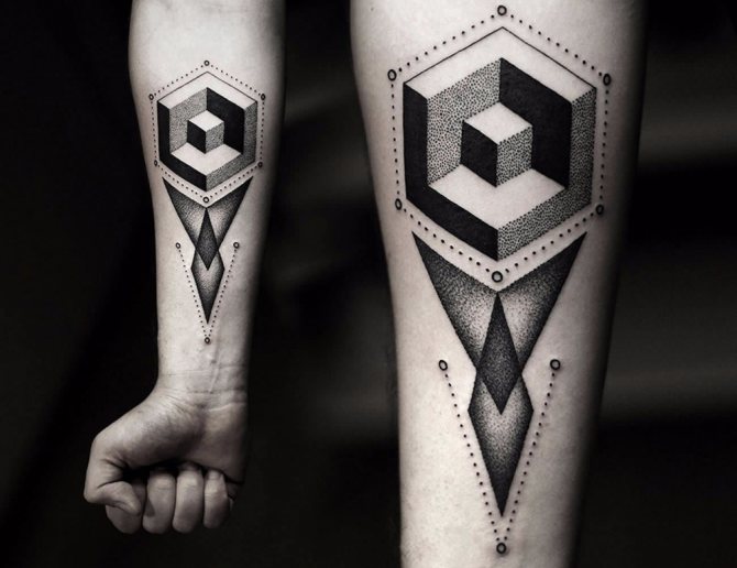 tatouage en pointillés
