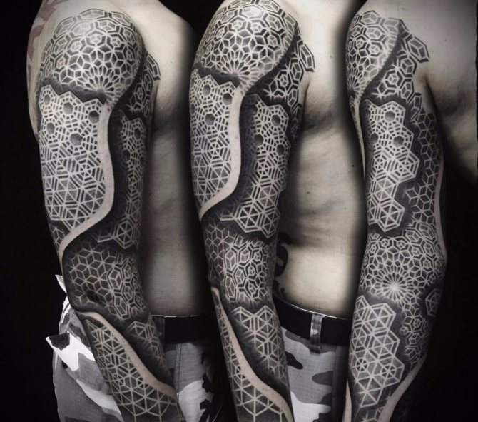 tatouage en pointillés