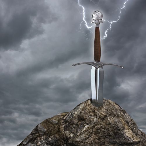 Excalibur, l'épée du roi Arthur (en pierre)