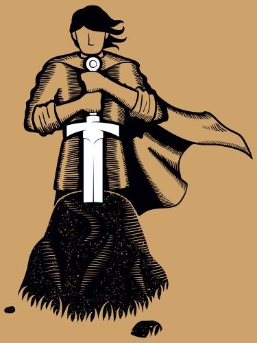 Excalibur, l'épée du roi Arthur (en pierre)
