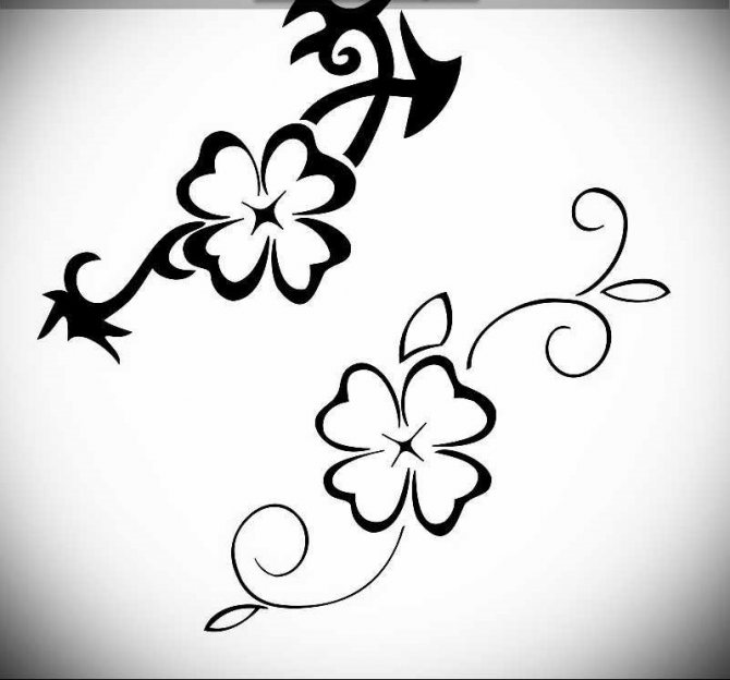 Esquisse d'un petit tatouage lilas élégant