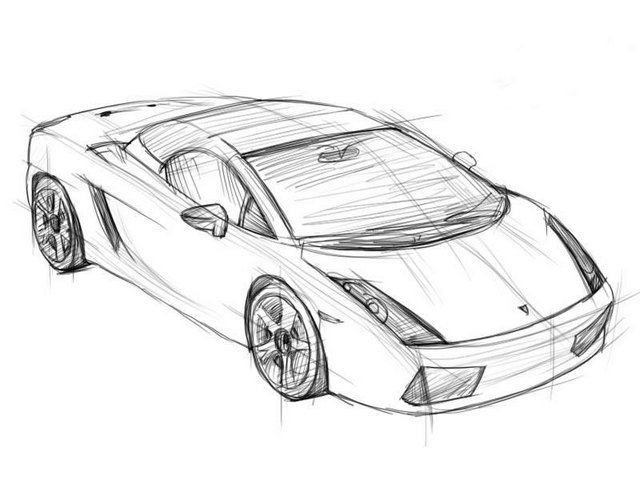 croquis d'une voiture