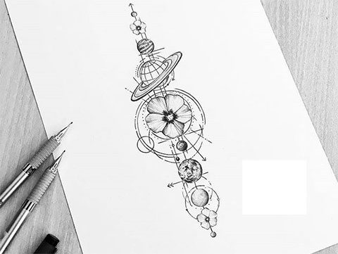 Sketch Planet Parade tatouage