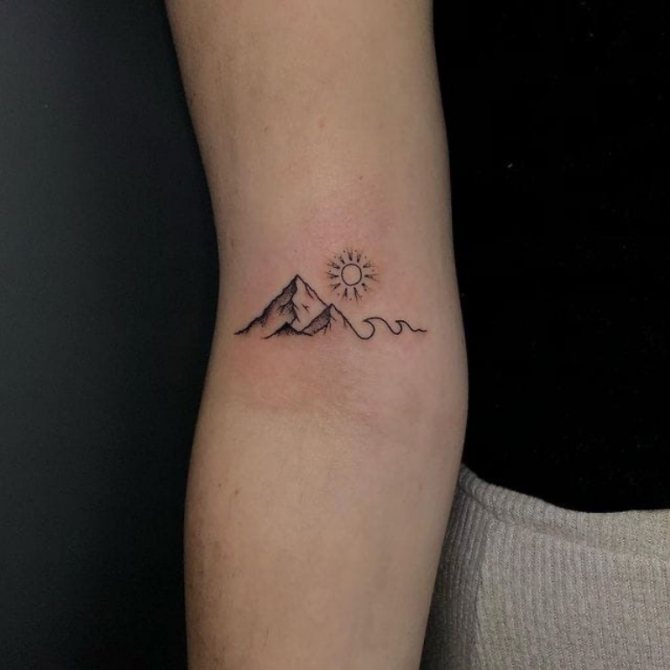 tatouage de montagne