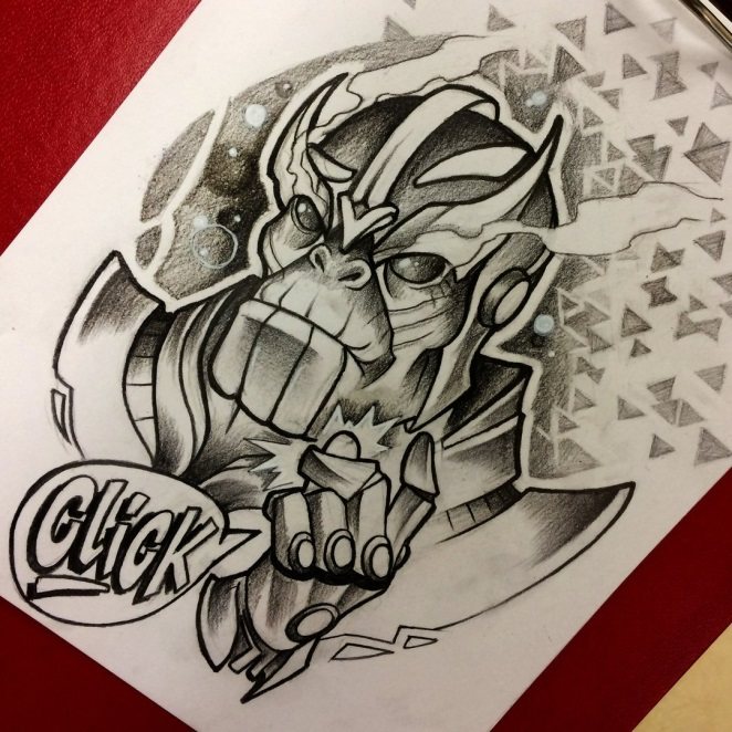 Dessin de tatouage Marvel