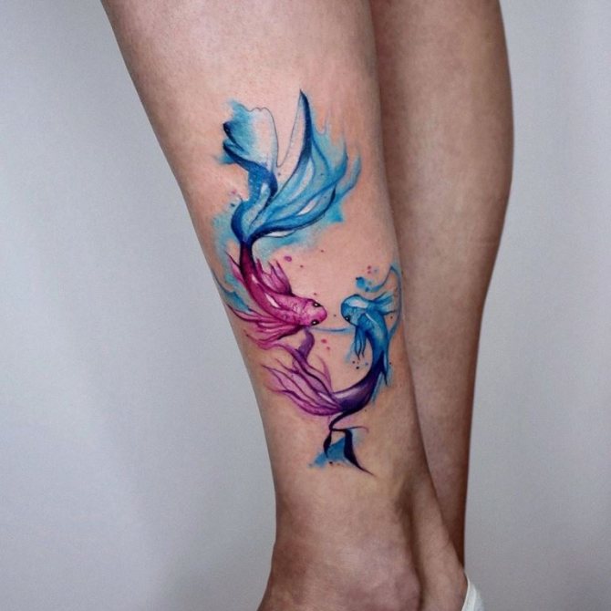 croquis d'un poisson tatoué