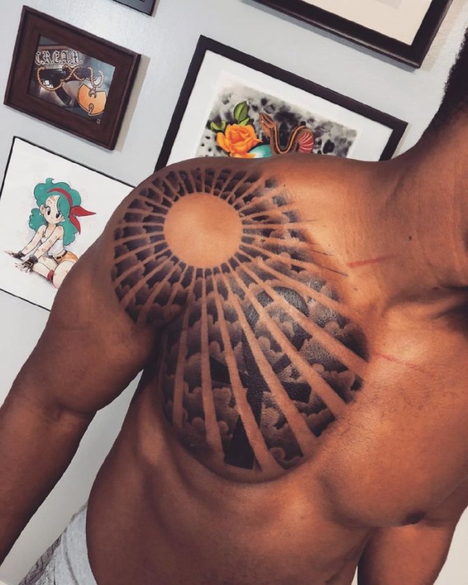 tatouage soleil