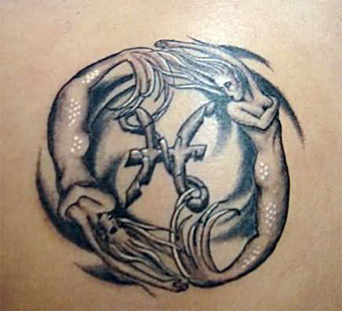 Sketch tattoo - signe du zodiaque poisson
