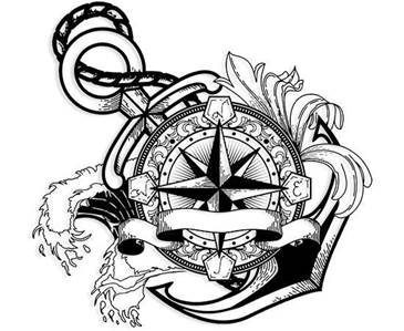 Un tatouage en forme d'étoile qui montre la voie aux marins