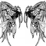 Esquisse d'un tatouage avec des ailes pour les hommes