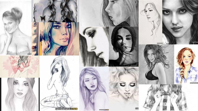 croquis tatouage fille