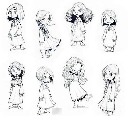croquis pour les filles