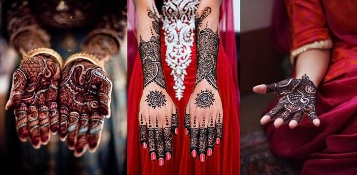 Croquis de mehendi sur les mains