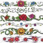 Motifs de tatouages pour filles sur le bras. Petites inscriptions, fleurs, géométriques, bracelet
