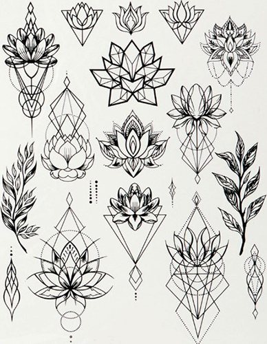 Motifs de tatouages pour filles sur le bras. Petites inscriptions, fleurs, géométrie, bracelet