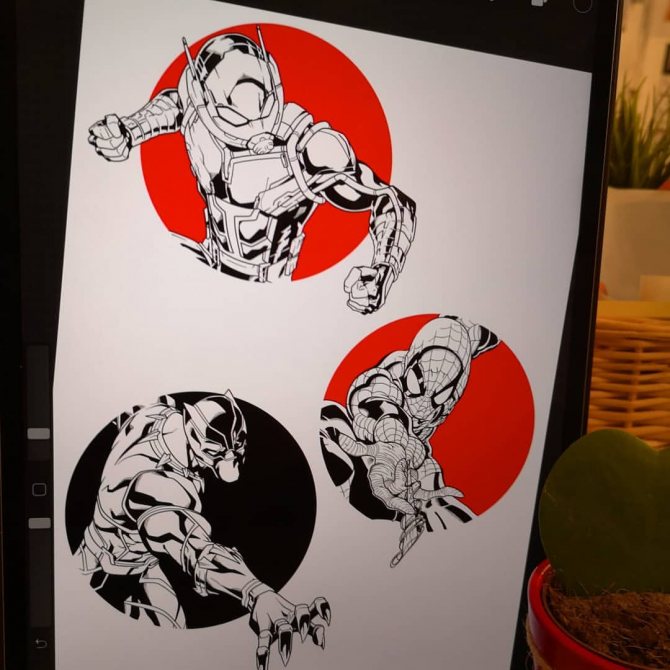 Croquis de tatouages de héros de Marvel