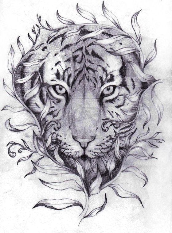Ce croquis fera un magnifique tatouage pour le cou.