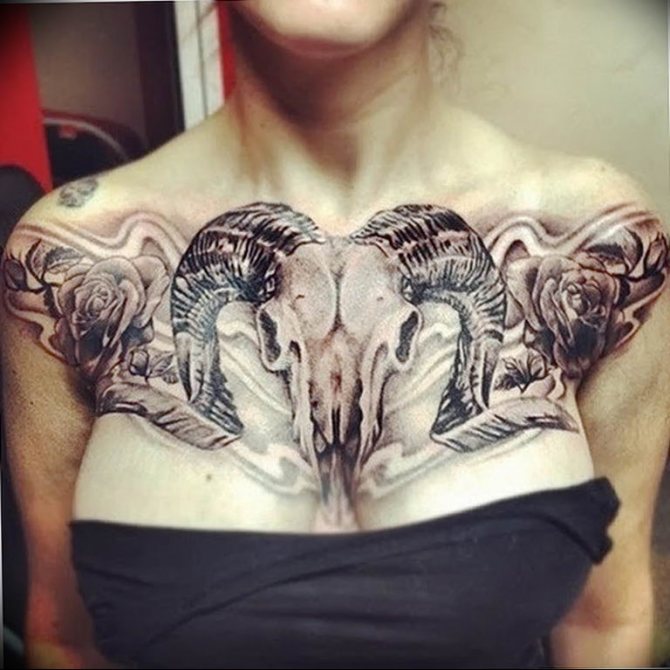 Photo tête de chèvre tatouée 28.07.2019 #209 - tête de chèvre tatouée - tattoo-photo.ru