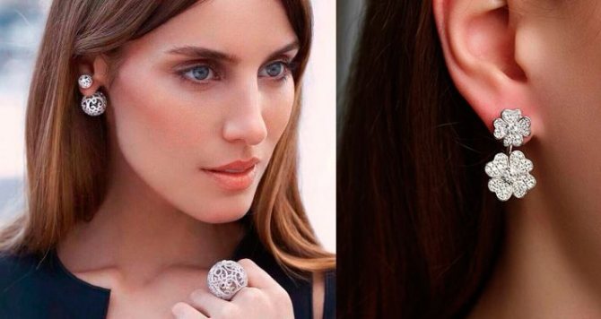 Boucles d'oreilles avant-arrière ou double-face