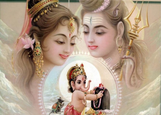 Ganesha est le fils de Shiva et de Parvati.
