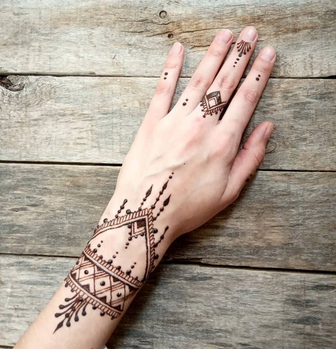 La géométrie dans le mehendi