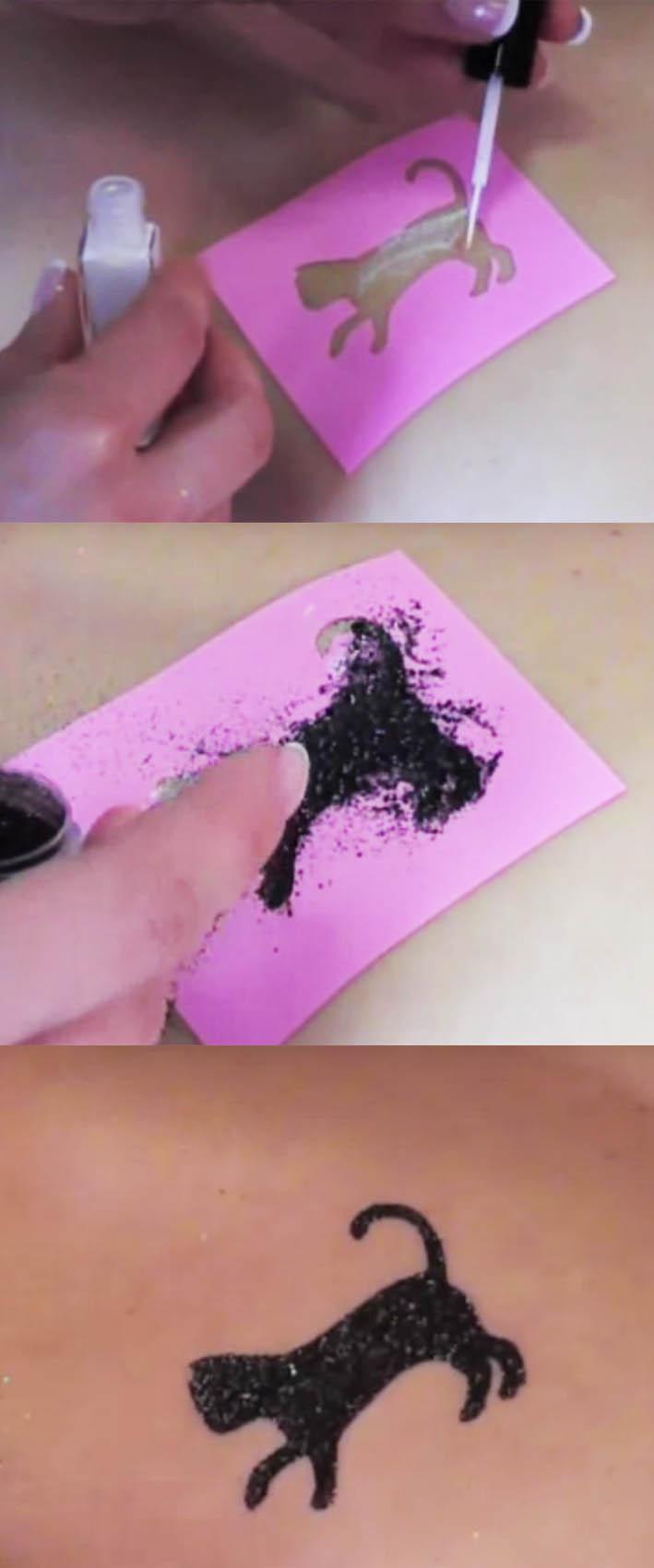 tatouage de paillettes