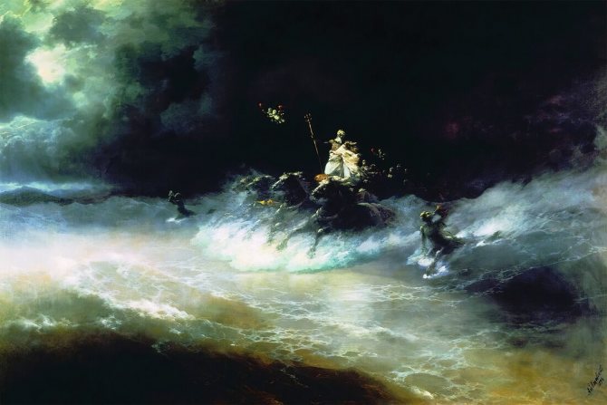 Ivan Konstantinovich Aivazovsky - Le voyage de Poséidon sur la mer
