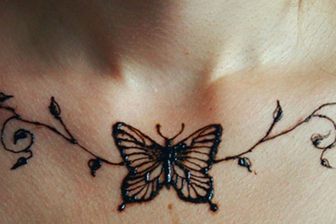 Images du henné papillon