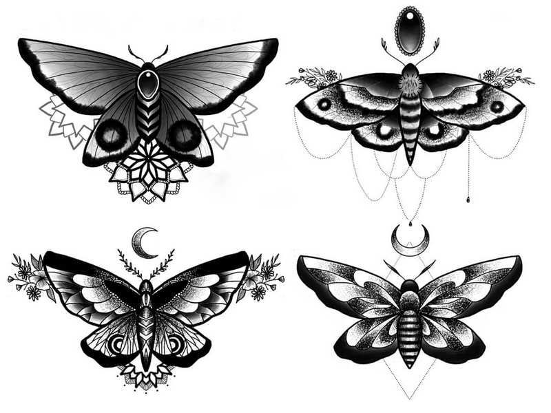Croquis d'art pour le tatouage sur le dos