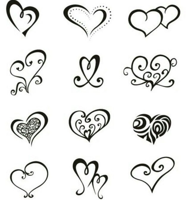 Des motifs soignés pour les tatouages de cœur