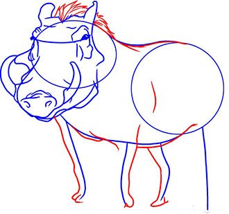 Dessin de sanglier pour enfants au crayon et à la peinture
