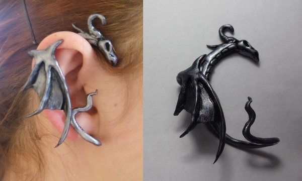 Boucles d'oreilles Kaffa en or, argent et fil de fer. Comment porter des bijoux, comment faire du kaffa à la main. Classe de maître