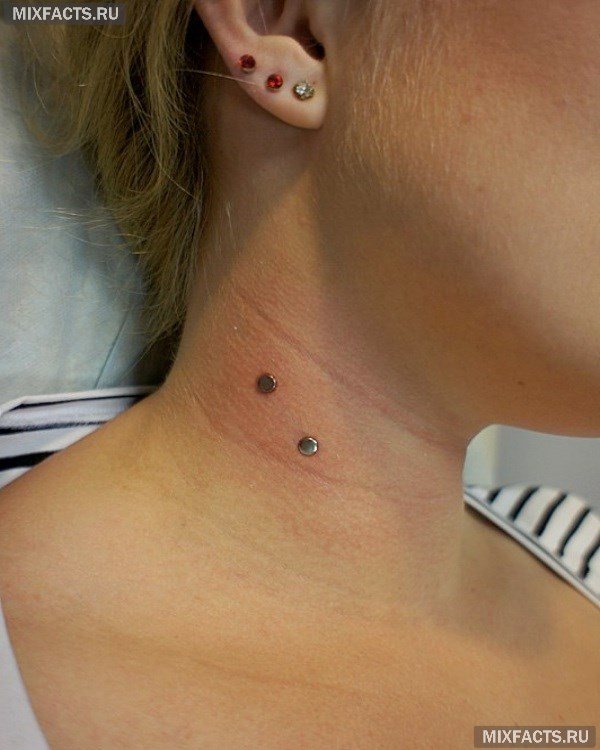 Comment obtenir un piercing au cou - types de piercings et photos